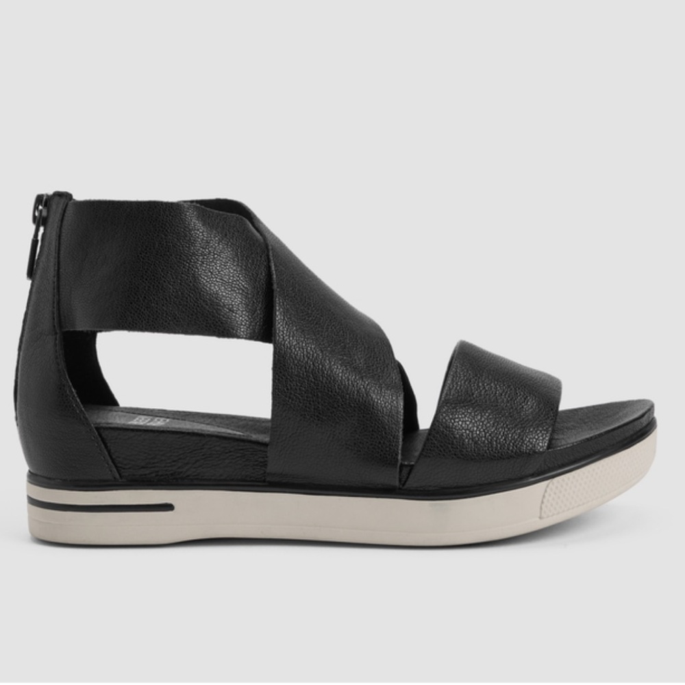 Eileen Fisher Sport Wide Strap Tumbled Soft Leather Sneaker Sandal Womens 6 - Picture 1 of 11
